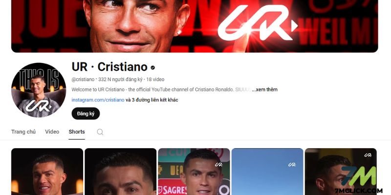 Kênh Youtube đầu tiên của Cristiano Ronaldo đang trở thành cơn sốt trên Internet